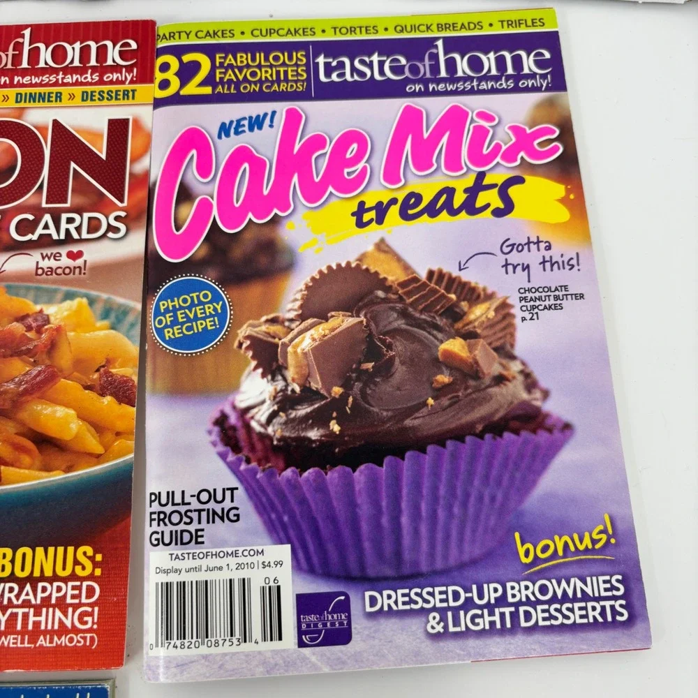 Taste of Home Pillsbury Recipe Card Books Lot of 7 Cookbooks 2010 Baking Cooking